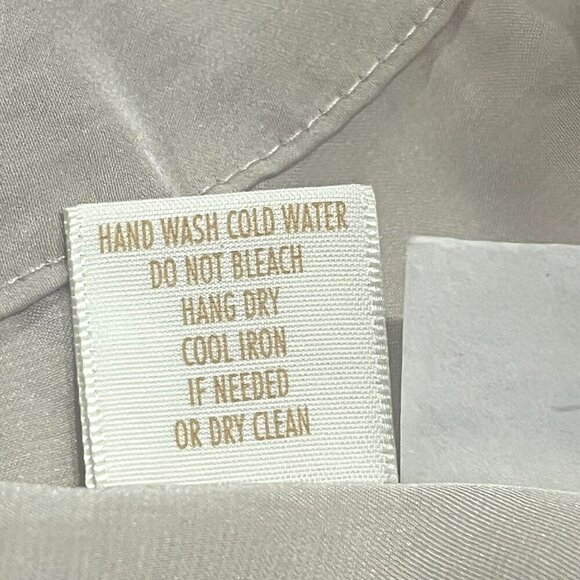 ADIVA Satin Feel Sleeveless Top / Shell Ruffle 3D Floral Appliqué Accent Ivory - Picture 10 of 11